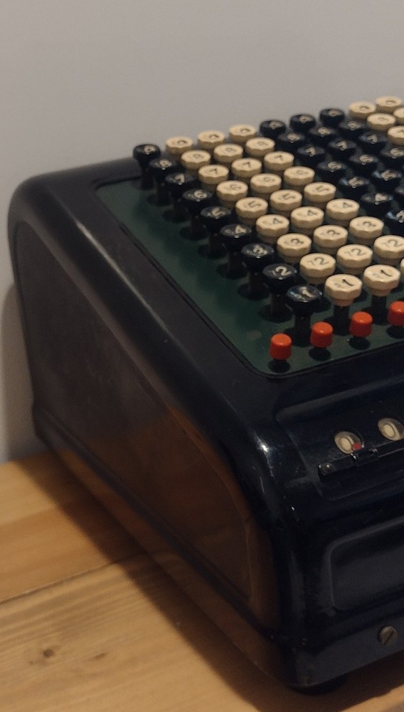 Vintage 1940's Burroughs Class 5 Electric 9 Column Manuel Adding Machine
