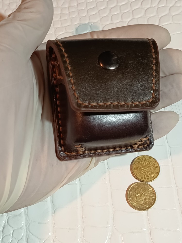 Handmade rigid leather keychain, keychain..