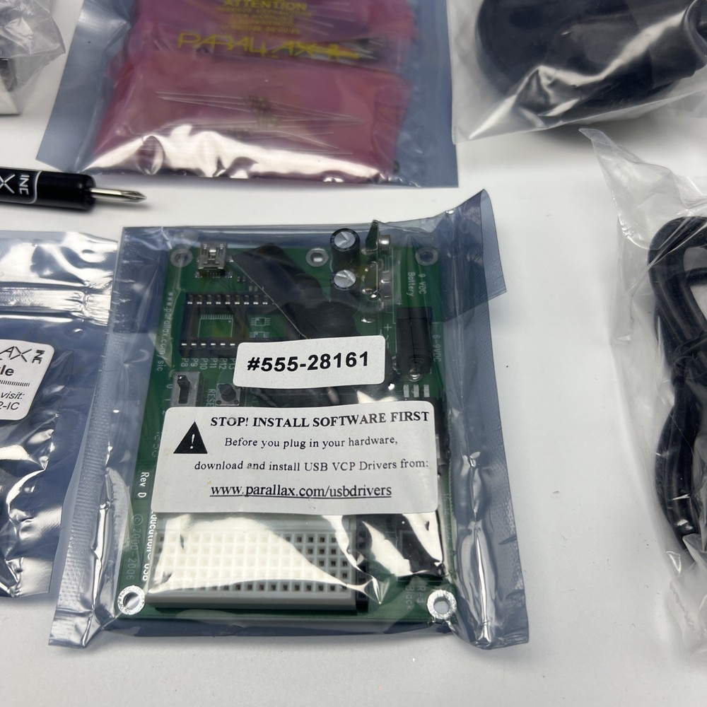 New Parallax Boe-Bot Robot Kit USB #28832 BASIC Stamp 2 STEM Educ Robotic M4381