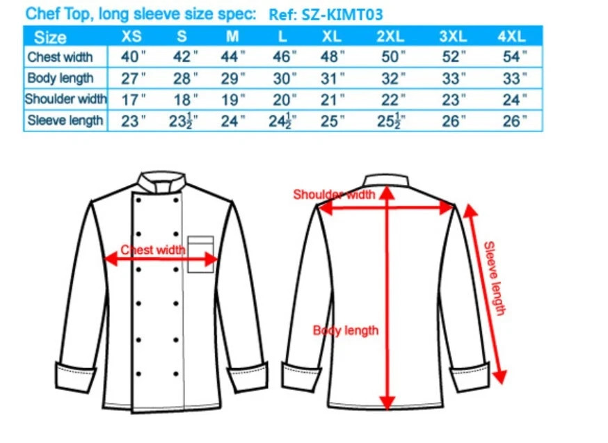Men's Chef Coat Light Weight Durable, Culinary Uniform for Kitchen/Restaurant