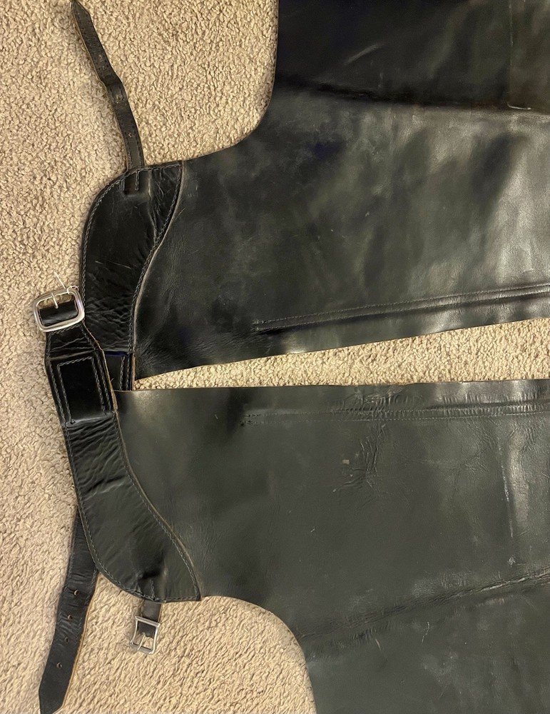 Black Leather Chaps unmarked See Description For Size