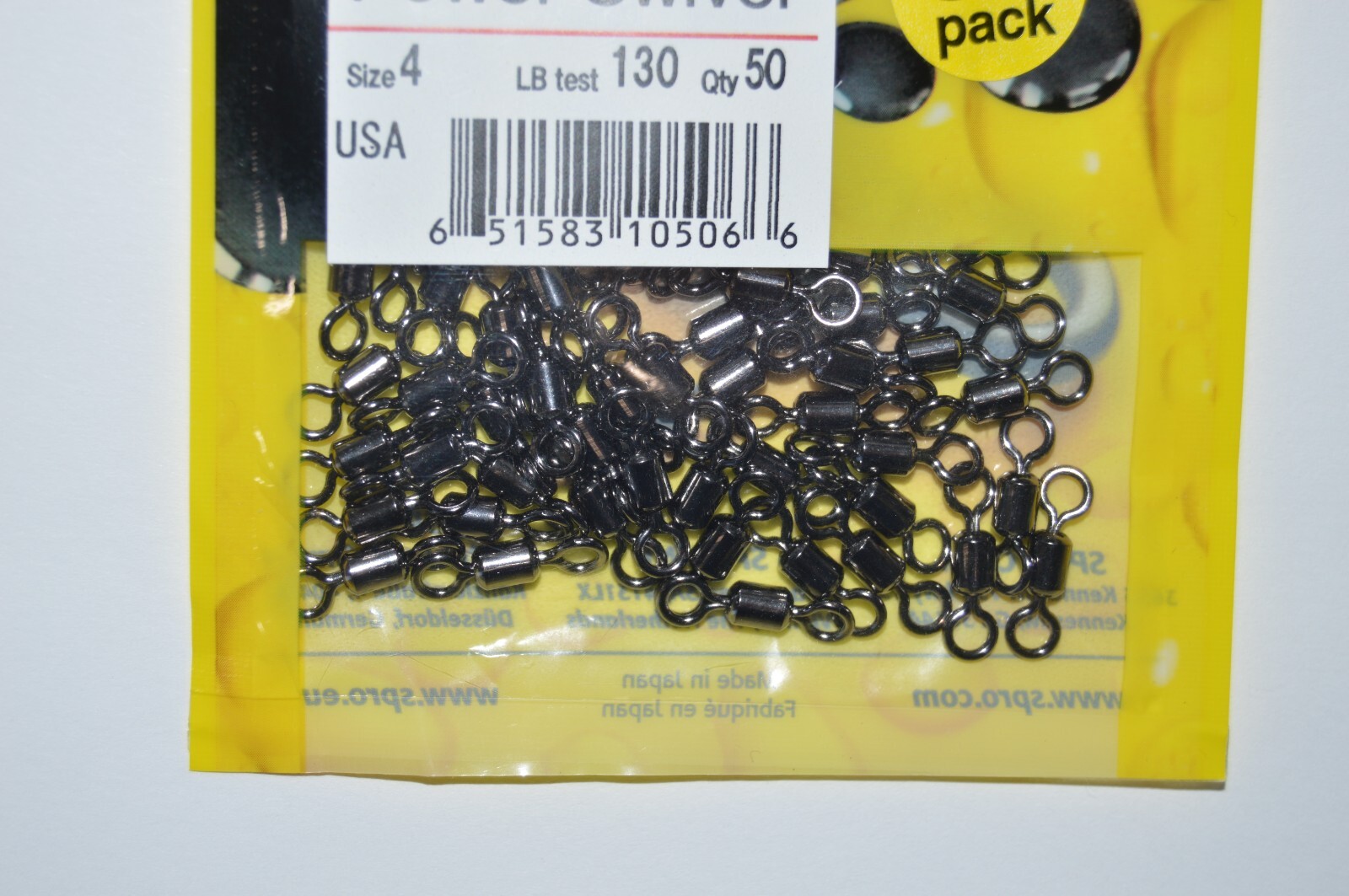 spro power swivel size 4 130lb test 50 per value pack spsb-04-50