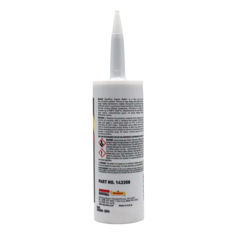Dynatex DynaPlus Fast Cure Gasket Maker 5 oz Sensor Safe & Low Odor (4-Pack)
