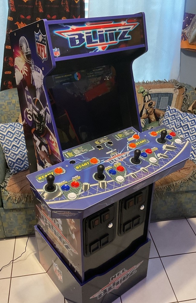 Arcade 1Up NFL Blitz 4-Player Arcade With Riser EXCELLENT CONDITIONS 🏈🔥