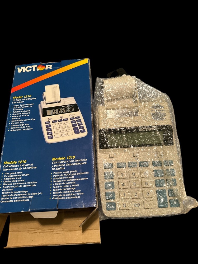 Victor 1210 Calculator Adding Machine Print Receipts