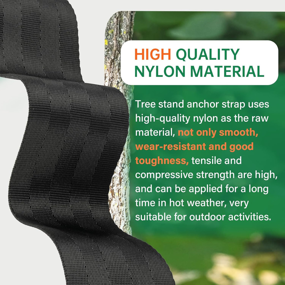 Quick-Connect Tree Strap for Hunter Safety System, Climbing Tree Stand Hunting H