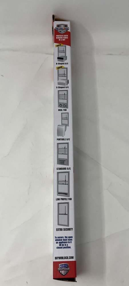 Smart Guard WL18SECURITY Winlock Window Security Lock, 18" Bar - White - Qty 1