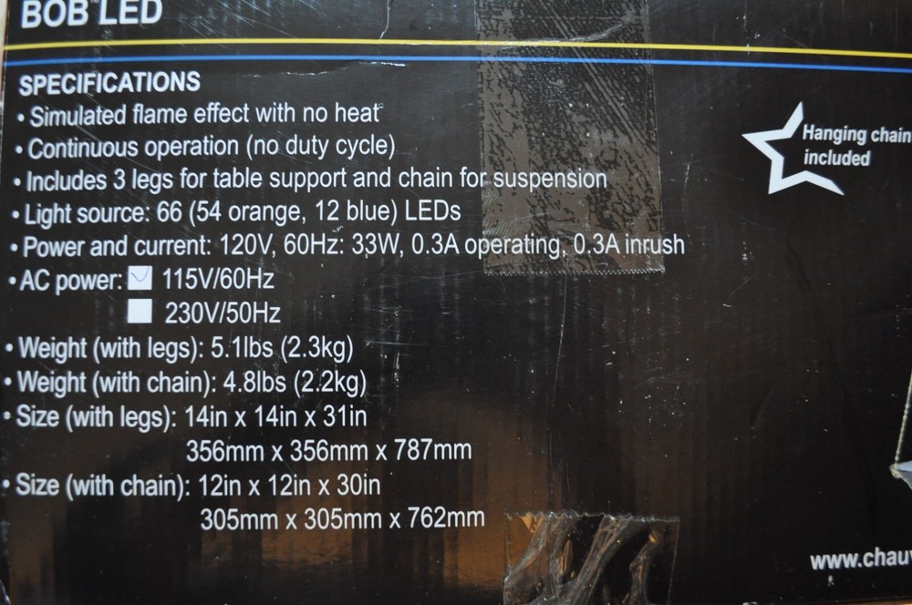 BOB LED Simulated Flame Effect