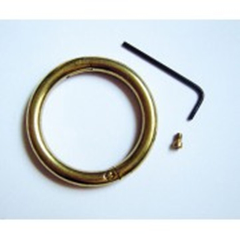 Brass Nose Bull Ring 2 1/2" X 5/16" Self Piercing Locking