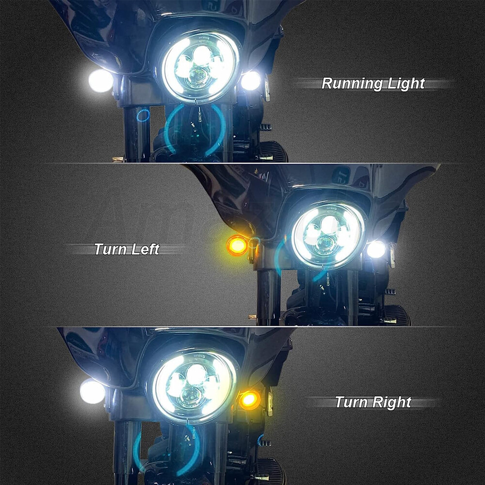 LED Turn Signal Light Smoke Lens For Harley Street Glide Road King Ultra Classic