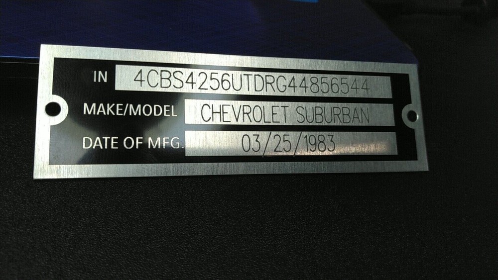 Custom ENGRAVED 3 Line Data Name Plate Tag