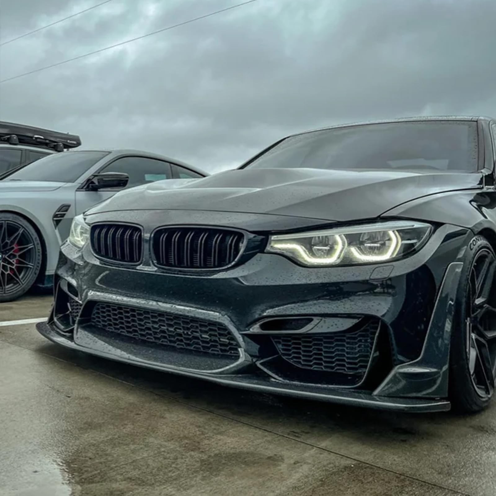 5PCS LPT Style Front Bumper Lip for BMW F80 M3 F82 Front Bumper Spoiler Splitter