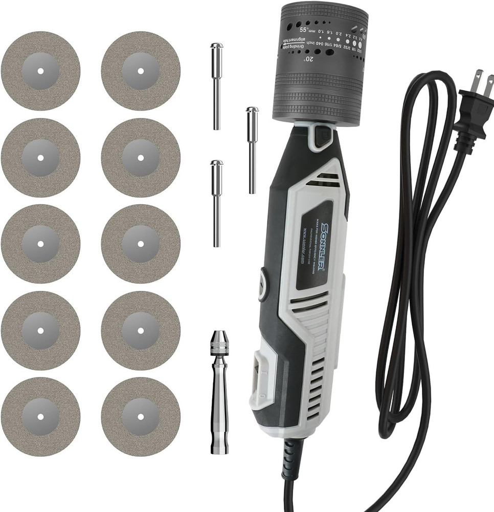 Tungsten Sharpener Grinder for Tig Welding, 6 Sizes 8 Angles Tungsten Electrode