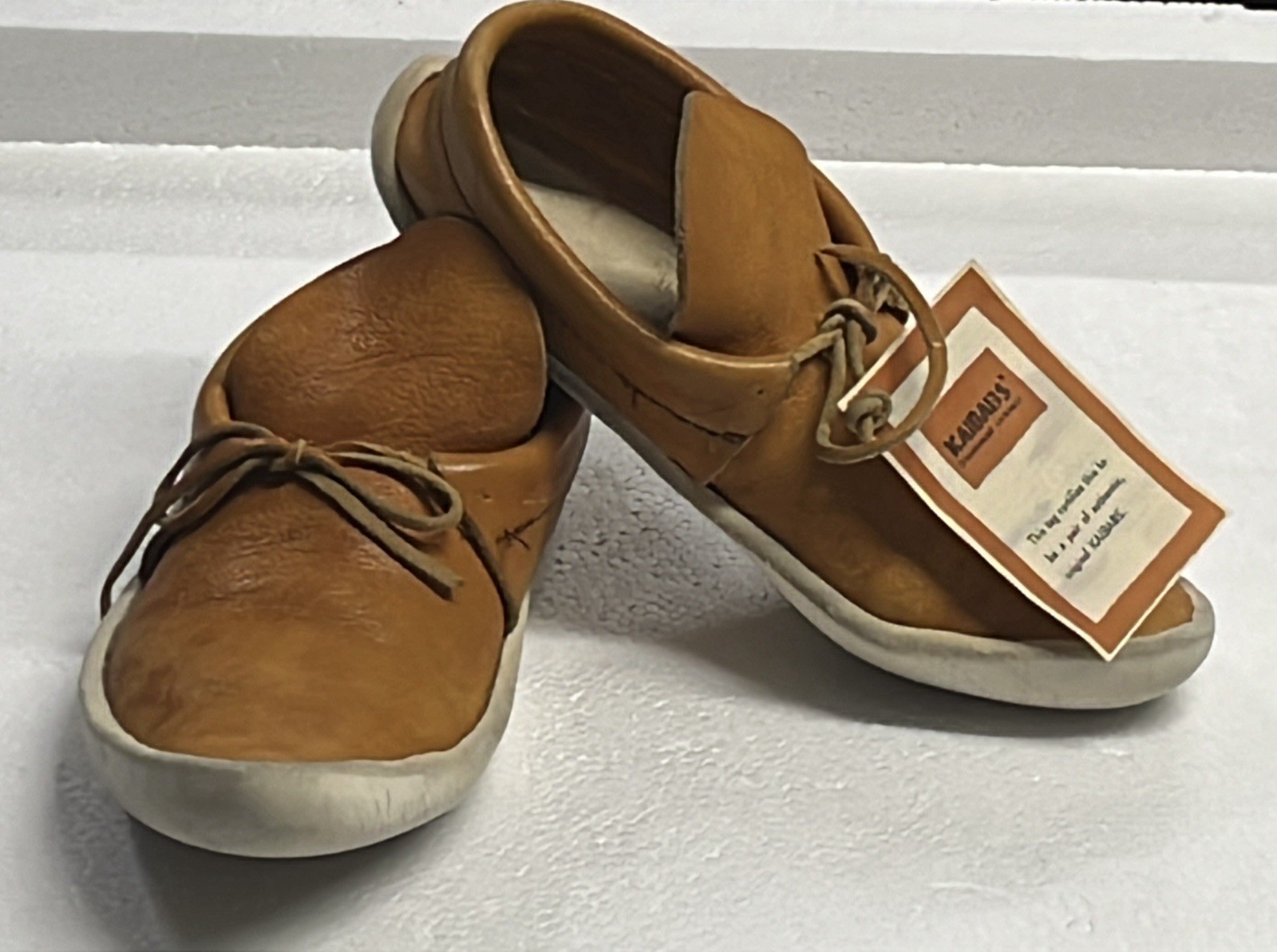 Original Kaibab Mocassins Traditional Navajo Leather Lace No Size 9.5” Length