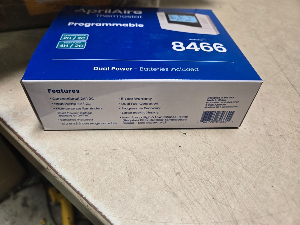 AprilAire 8466 Universal Programmable Thermostat