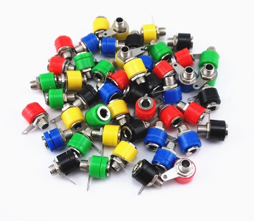 50pcs 4mm Banana Jack Socket Plug Connector