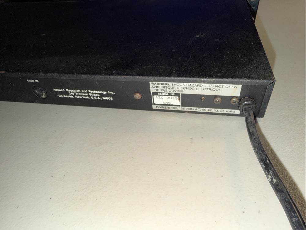 ART MULTIVERB LT 16 BIT DIGITAL MULTI-EFFECTS PROCESSOR - FOR PARTS, UNTESTED