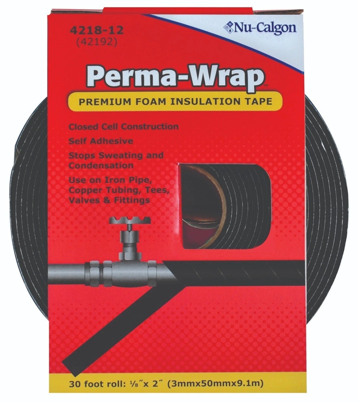 Nu-Calgon 4218-12 Perma-Wrap Foam Insulation Tape Dispenser - BUY MORE & SAVE!!