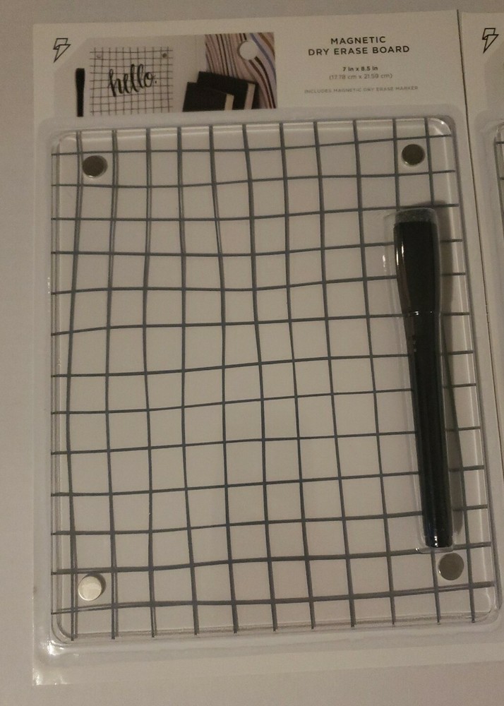 2 pack Acrylic locker white board