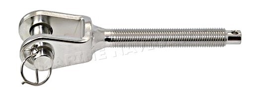 Board equipment threaded fork 1-4"stainless steel left