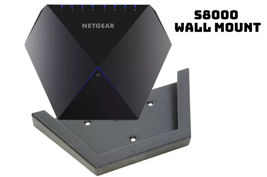 Wall Mount Bracket Holder for Netgear Nighthawk S8000 Gaming Switch