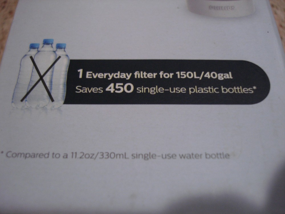 Philips Go Zero Everyday Bottle with Filter - Grey 22 oz | New Sealed Box