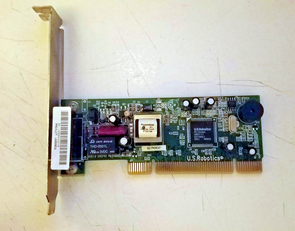 USRobotics USR5660A 56 Kbps V.92 Internal PCI Modem w/ Installation Disk