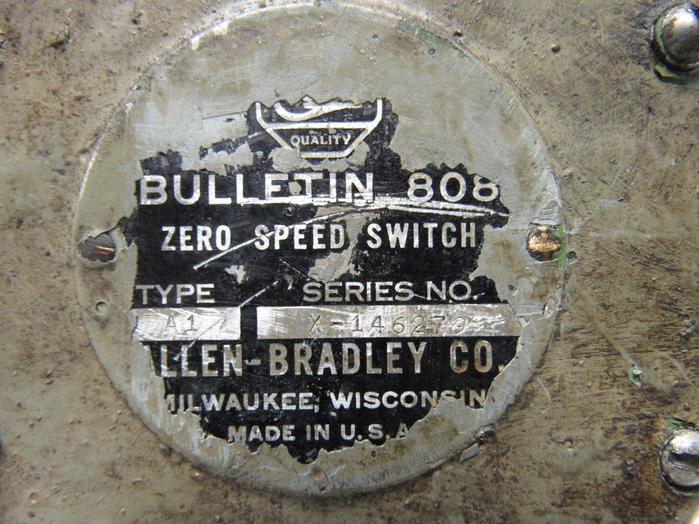 ALLEN BRADLEY 808 Zero Speed Switch Type A1