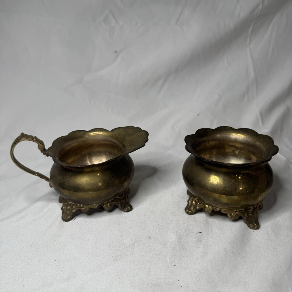 Antique Engraved Solid Brass Tea/Coffee Service Set