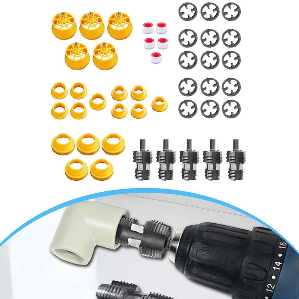 Home Improvement PVC Pipe Threader Double-ended Design Drill Compatible