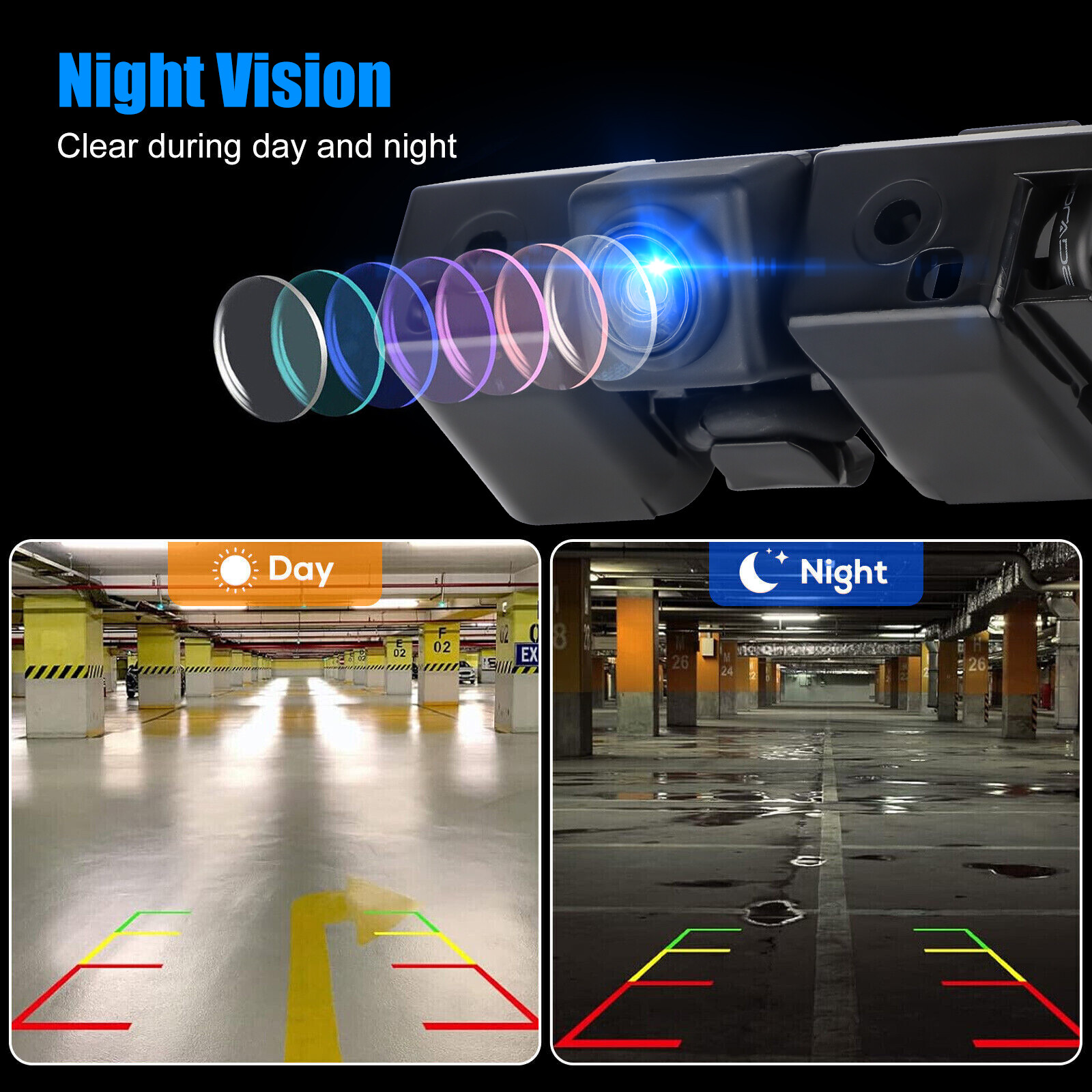 Rear View Backup Camera Night Vision For Chevy Silverado/GMC Sierra 2016-2019