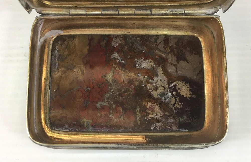 Fine Antique Georgian Solid Silver (Tested) Mounted Agate Table Snuff Box 126g