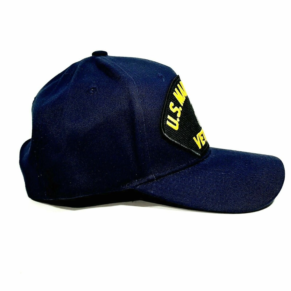 Veteran Embroidered Patch Hat Baseball Cap Adjustable Blue
