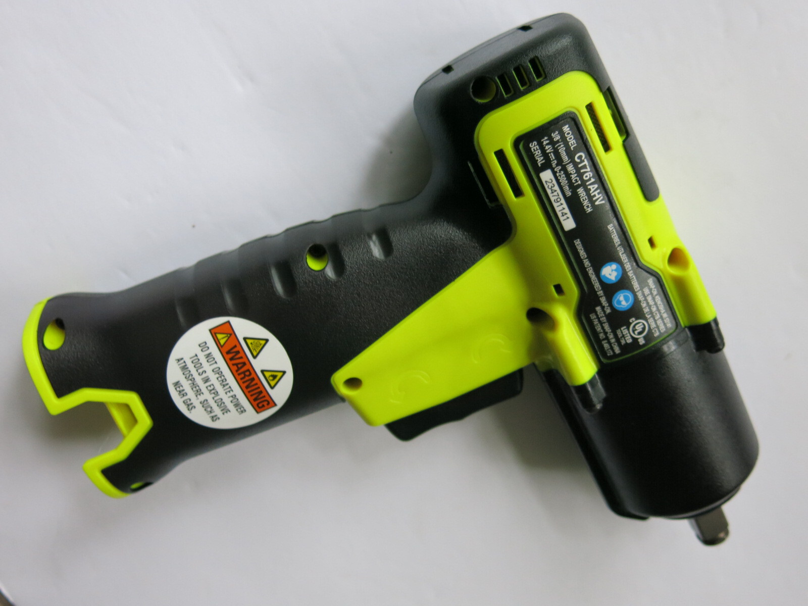 New Snap-on Tools CT761A 14.4v 3/8" Drill Cordless Impact Wrench Hi-Viz