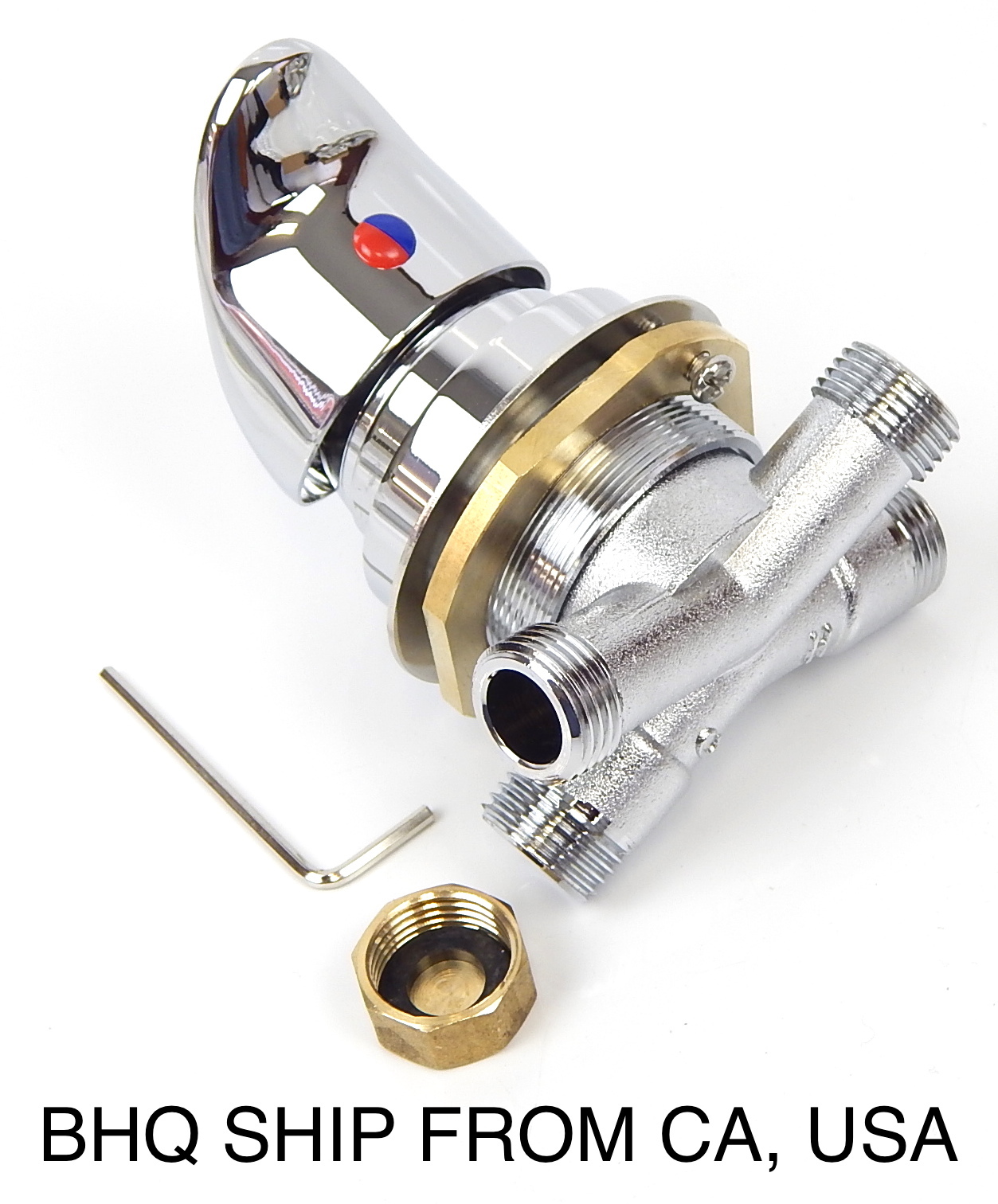 PEDICURE SPA CHAIR FAUCET 4 WAY HOT AND COLD MIXER VALVE