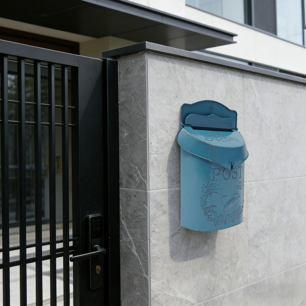 Vintage Rustic Wall Mount Mailbox Lockable Post Box Large Secure Mail Letter Box