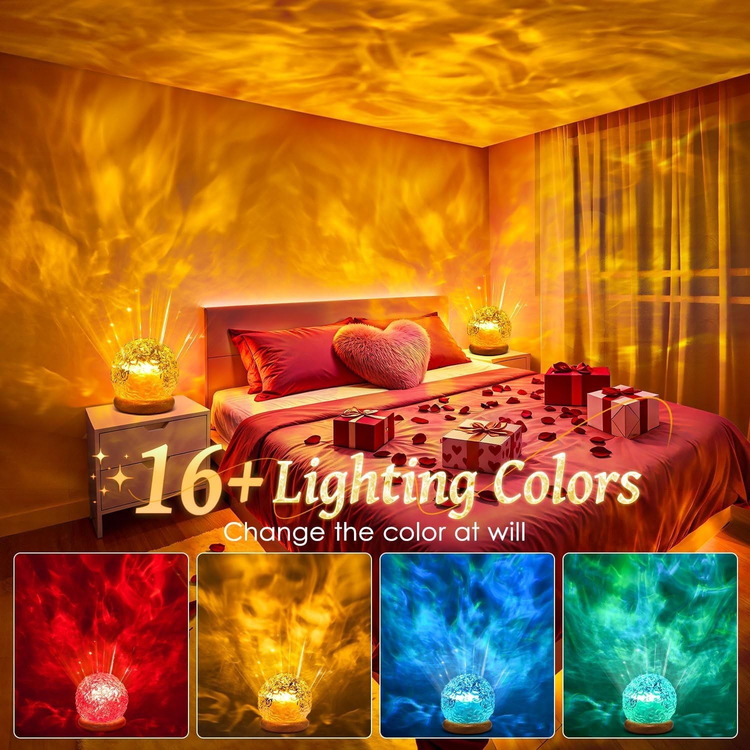 Ambient Lighting, 216 Modes Mood Lighting, 3-In-1 Sunset Lamp & Ocean Lamp & Nor