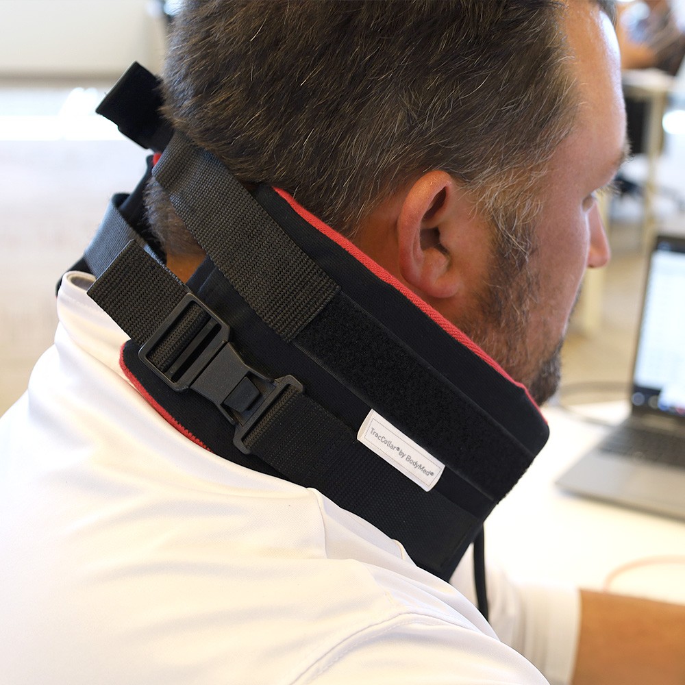 Body Sport TracCollar Cervical Neck Traction Device, Medium/Large, Fits 16” to