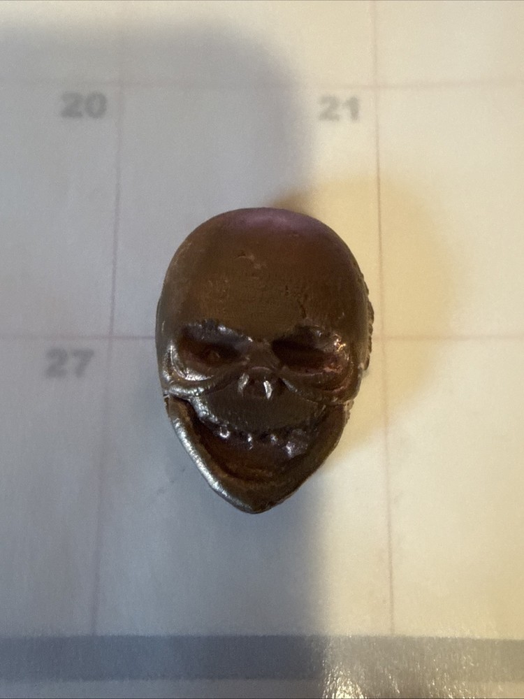 3.1oz Copper Skull Hand Poured