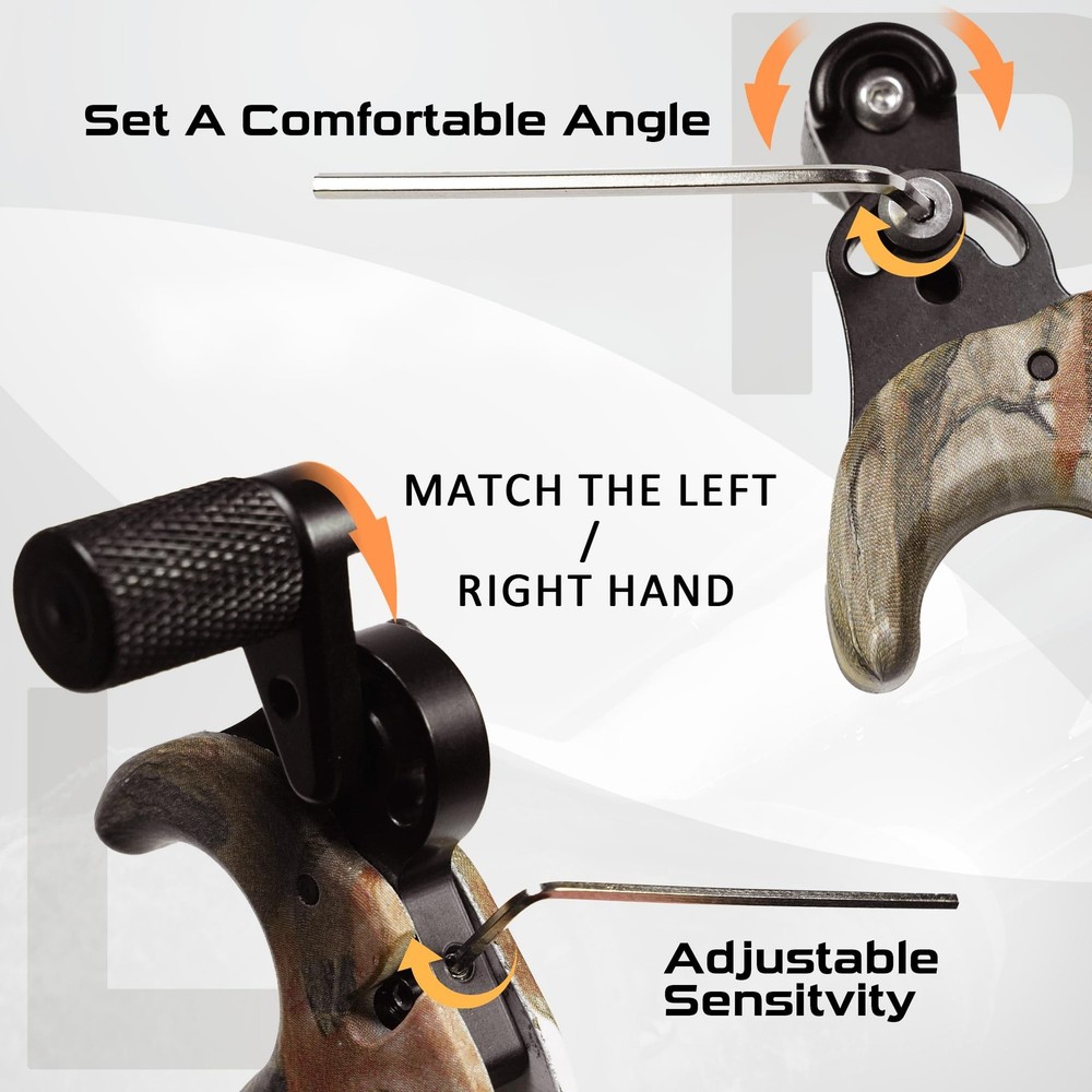Bow Release for Compound Bow, Archery Release Trigger, 360° Rotatable Thumb R...