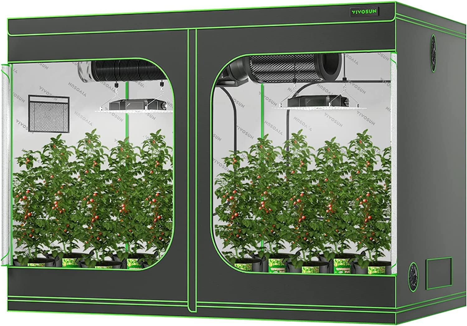 VIVOSUN Indoor Grow Tent 8'x4' Non toxic Mylar Room Reflective 96"X48"X80"