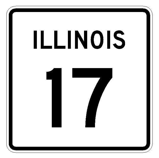 Illinois State Route 17 Sticker Decal