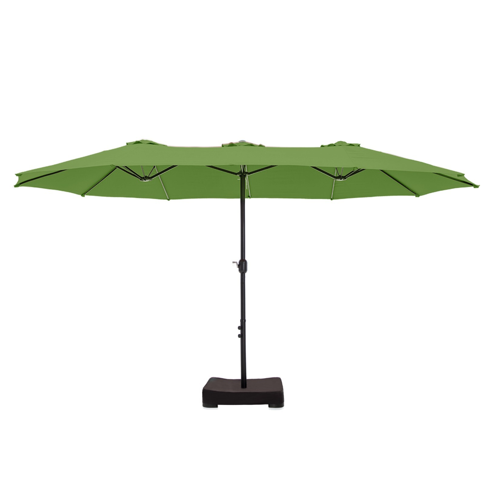 15ft Patio Large Umbrella Double-sided Market Crank Outdoor Garden Parasol Shade