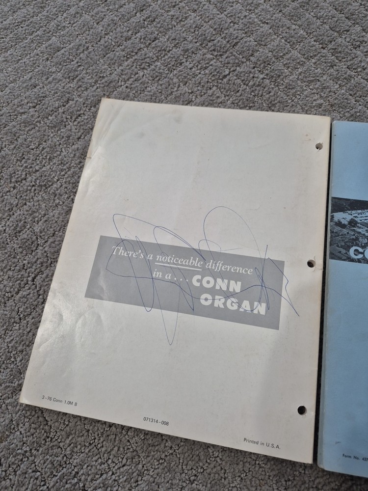 Conn Organ Service Manual + Models 543. 551. 641, 633 Type 1 Ma