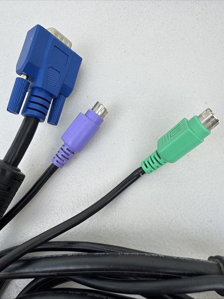 3-in-1 Universal Ultra Thin PS/2 KVM Cable