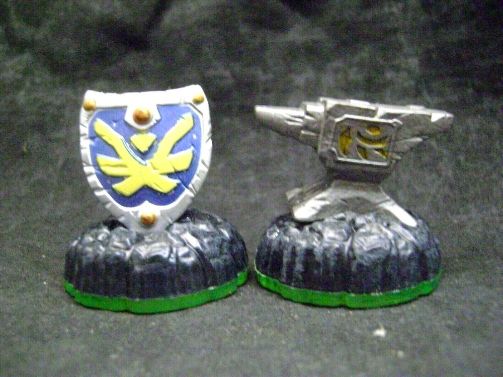 Skylanders Video Game Magic Element Figures Set "Anvil Rain" &"Sky Iron Shield"