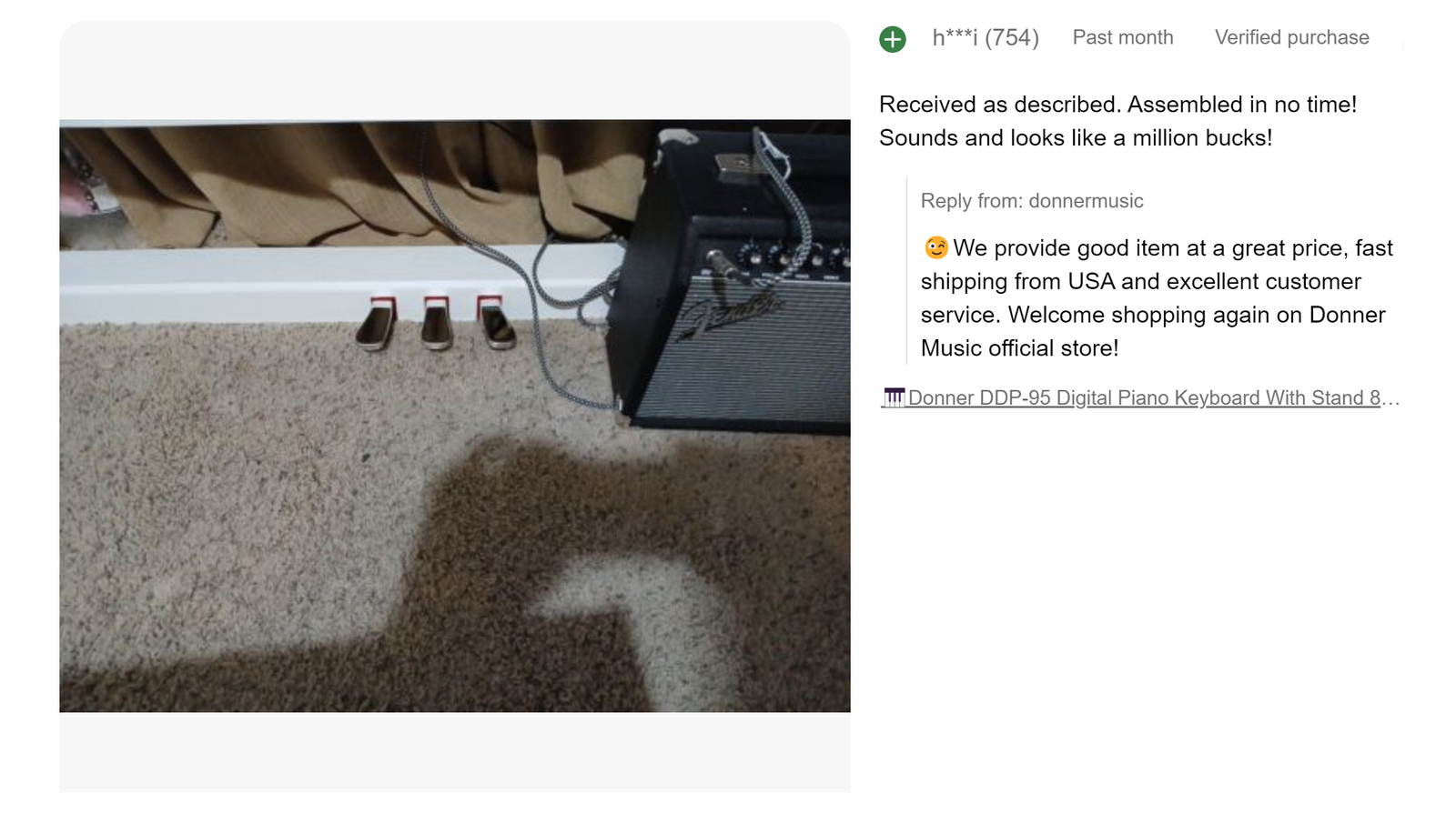 🎹 Donner DDP-95 Digital Piano With Stand Triple Pedal 88 Weighted Key 610 Tones