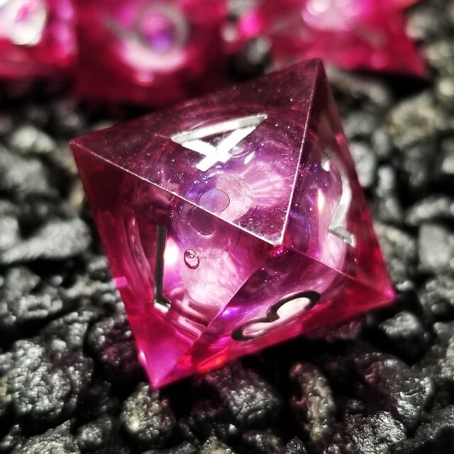 Sage's Vesper Souls Liquid Core Sharp Edge Resin Dice Set