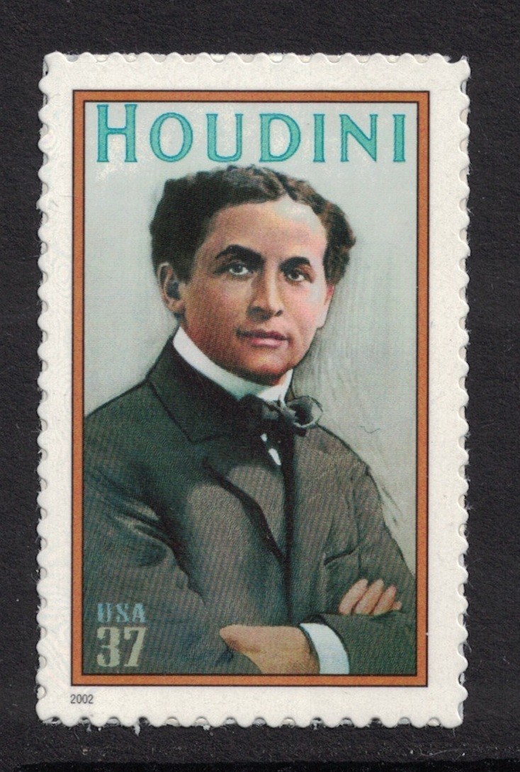 Scott 3651- Harry Houdini, Magician- MNH (S/A) 37c 2002- unused mint stamp
