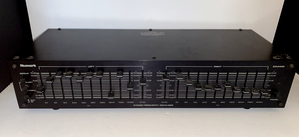 VINTAGE NUMARK STUDIO MASTER EQ-2400 10-BAND STEREO FREQUENCY EQUALIZER + MANUAL